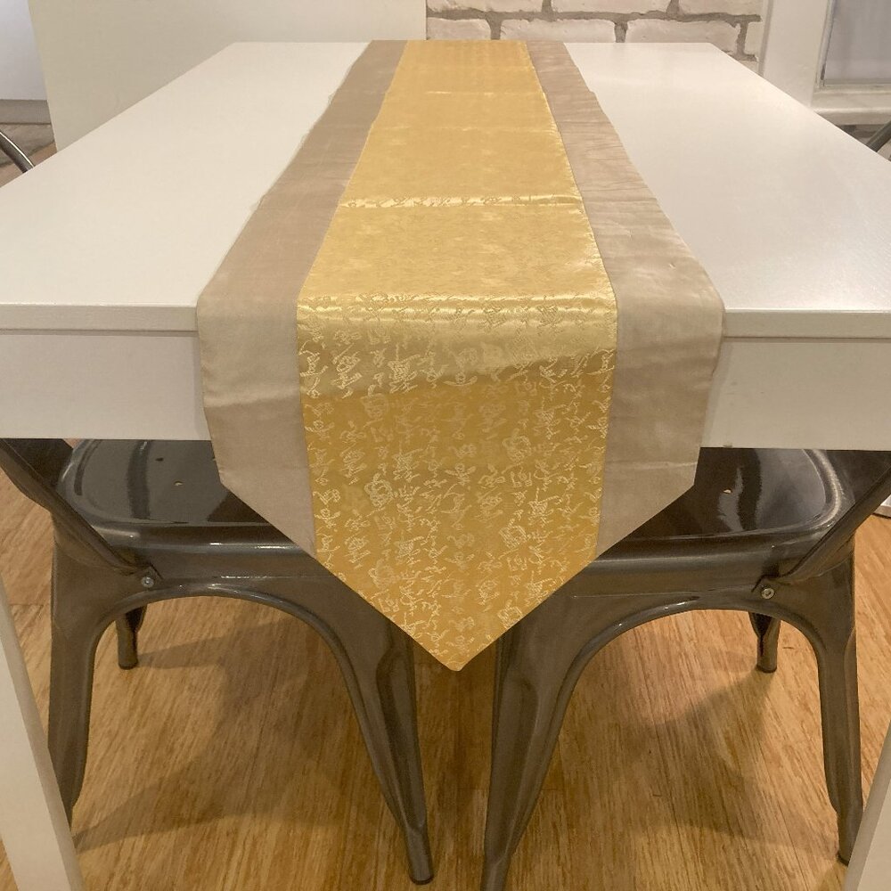 Beautiful Gold Table Runner - 76 inches long